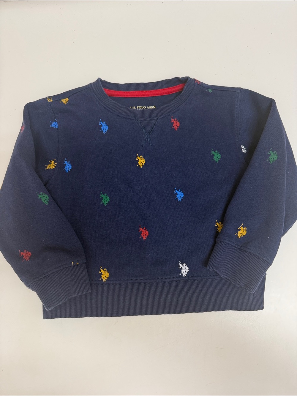 U.S. Polo Assn. Navy Sweatshirt with Multicolor Polo Player Embroidery